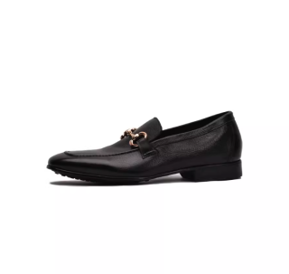 Autumn and winter style slip-on genuine leather handmade casual inseam British style horsebit buckle slip-on loafers 106678