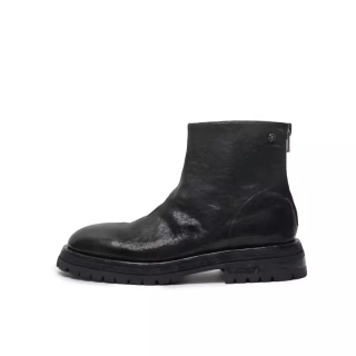 Hand-washed horsehide leather boots retro rear zipper handmade Chelsea boots men's winter 150903