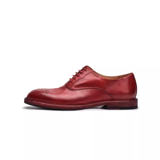 Autumn and winter hand-imported genuine leather business casual retro distressed carved red Oxford leather shoes for men 146651