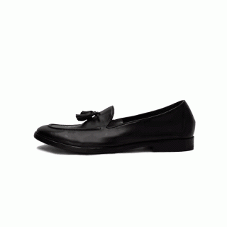 Men's casual leather shoes with tassels, genuine leather slip-on shoes, British style autumn 142001