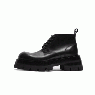 Autumn and winter Martin boots men's British style high-top black leather shoes mid-top work boots 152002