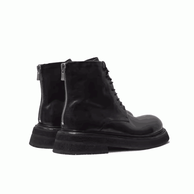 Autumn and winter Martin boots high top British style work wear trendy shoes genuine leather mid-top motorcycle boots 139804