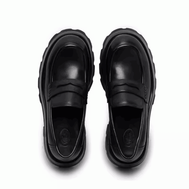 Daily commuting platform sole heightening men's shoes original niche thick bottom big head loafers 142703