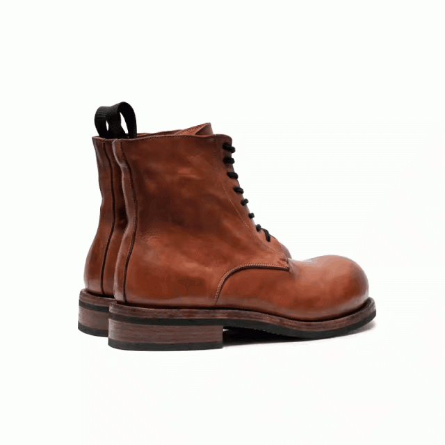 High-top Martin boots handmade Goodyear genuine leather British casual workwear leather shoes men's winter H2312-2