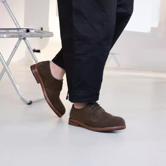 Handmade suede retro distressed business casual leather shoes men's derby shoes summer 121702