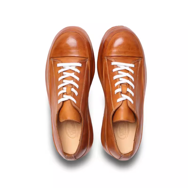 Retro handmade leather shoes, high-end horsehide thick-soled casual shoes autumn and winter A1-8